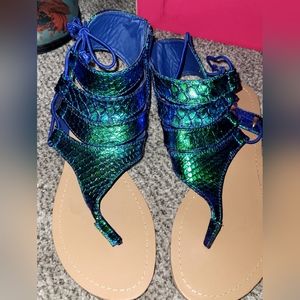 Metallic mermaid sandal